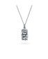 Small Engravable Inspirational Word Live Love Laugh Dog Tag Pendant Necklace For Teen Women .925 Sterling Silver