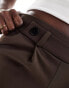 JDY button detail wide leg dad trouser co-ord in chocolate