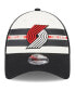 ფოტო #3 პროდუქტის Men's Portland Trail Blazers Black Stripes 9Forty Trucker Snapback Hat
