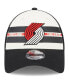 Фото #3 товара Men's Portland Trail Blazers Black Stripes 9Forty Trucker Snapback Hat