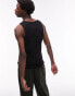 Фото #12 товара Topman rib vest in washed black