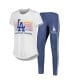 ფოტო #1 პროდუქტის Women's Charcoal, White Los Angeles Dodgers Sonata T-shirt and Leggings Sleep Set