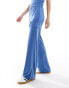 Фото #2 товара ONLY slinky straight leg trouser co-ord in mid blue