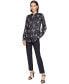 ფოტო #5 პროდუქტის Women's Printed Utility Button-Front Top