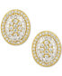 ფოტო #3 პროდუქტის Diamond Baguette Oval Stud Earrings (1/2 ct. t.w.) in 14k Gold , 14k White Gold or 14k Rose Gold
