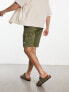 Фото #2 товара New Look slim fit cargo shorts in dark khaki