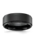 ფოტო #1 პროდუქტის Stainless Steel Black IP-plated Brushed Band Ring