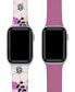 Фото #2 товара Men's and Women's Purple Floral and Purple 2 Piece Silicone Band for Apple Watch 38mm