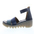 Фото #3 товара Fly London Bono BONO290FLY-004 Womens Gray Leather Strap Sandals Shoes