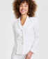 ფოტო #3 პროდუქტის Women's Stretch Crepe Embellished Three-Button Blazer