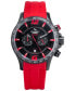 ფოტო #2 პროდუქტის Men's Chronograph Hurricane Red Silicone Strap Watch 46mm