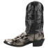 Фото #3 товара Laredo Monty Croc Snip Toe Cowboy Mens Black Dress Boots 68067