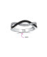 Two Tone Intertwined Twist Knot 1/2 Eternity Black & White Pave Cubic Zirconia CZ Infinity Band Ring For Women Girlfriend .925 Sterling Silver