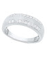 ფოტო #1 პროდუქტის Men's Diamond Cross Band (1/4 ct. t.w.)