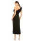 Фото #3 товара Women's Feather Trim One Shoulder Draped Dress