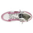 Фото #4 товара Vintage Havana Dream Glitter Perforated High Top Womens Pink, Silver, White Sne