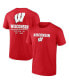 ფოტო #1 პროდუქტის Men's Red Wisconsin Badgers Game Day 2-Hit T-shirt