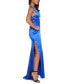 Фото #3 товара Juniors' Strappy-Back Satin Gown, Created for Macy's