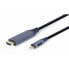 Фото #13 товара Адаптер HDMI—DVI GEMBIRD CC-USB3C-HDMI-01-6 Черный/Серый 1,8 m