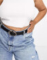 ASOS DESIGN Curve waist and hip jeans belt in black - BLACK