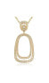 ფოტო #1 პროდუქტის Suzy Levian Sterling Silver Cubic Zirconia Double Dangle Pendant Necklace