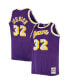 Фото #2 товара Men's Magic Johnson Purple Los Angeles Lakers Big and Tall 1984-85 Hardwood Classics Swingman Jersey