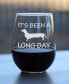 Фото #3 товара It's Been a Long Day Funny Dachshund Dog Gifts Stem Less Wine Glass, 17 oz