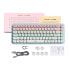 Фото #1 товара Bezprzewodowa klawiatura z podświetleniem KU101 Bluetooth USB-C różowa