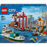 Фото #1 товара Конструктор пластиковый Lego City - Hafen mit Frachtschiff