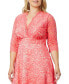 Фото #3 товара Women's Plus Size Mademoiselle Lace Cocktail Dress with Sleeves