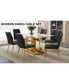 Rectangular dining table with 6 modern chairs