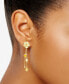 ფოტო #3 პროდუქტის Swiss Blue Topaz Flower Dangle Drop Earrings (4 ct. t.w.) in 14k Gold-Plated Sterling Silver (Also in Citrine & Amethyst)