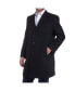 Фото #1 товара Luke Wool Mens Tailored 37" Walker Jacket Top Coat Car Coat Overcoat