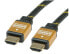 Фото #3 товара ROLINE 11.88.5563 - 3 m - HDMI Type A (Standard) - HDMI Type A (Standard) - 1920 x 1080 pixels - 3D - Black - Gold