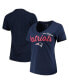 Women's Navy New England Patriots Post Season V-Neck T-shirt