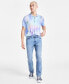 Men's Straight Fit Tufts Blue Jeans, Created for Macy's