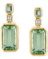 ფოტო #3 პროდუქტის EFFY® Green Quartz (7-5/8 ct. t.w.) & Diamond Accent Drop Earrings in 14k Gold