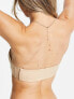 Calvin Klein seamless strapless bra with side fastening in beige