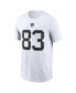 Фото #3 товара Men's Darren Waller White Las Vegas Raiders Player Name and Number T-shirt