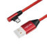 Фото #2 товара LogiLink CU0150 - 1 m - USB A - Micro-USB B - USB 2.0 - 480 Mbit/s - Black - Red