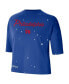 Women's Royal Philadelphia 76ers Courtside Splatter Cropped T-shirt