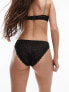 Фото #3 товара Topshop Hallie flocked animal brazilian brief in black