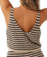 Juniors' Kelsey Striped Cotton Crochet Cover-Up Tank Top