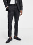 Фото #5 товара ASOS DESIGN skinny suit trousers in crosshatch in black