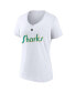 Фото #3 товара Women's Erik Karlsson White San Jose Sharks Special Edition 2.0 Name and Number V-Neck T-shirt