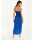 ფოტო #4 პროდუქტის Women's Plisse Chain Strap Midi Dress