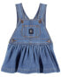 Фото #4 товара Baby Knit-Like Denim Jumper Dress 18M