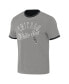 Фото #2 товара Men's Darius Rucker Collection by Black, Gray Distressed Chicago White Sox Two-Way Ringer Reversible T-shirt