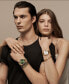 ფოტო #7 პროდუქტის Unisex 3-Hand Gold-Tone Stainless Steel Bracelet Watch 35mm