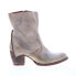 Фото #1 товара Bed Stu Iris F393015 Womens Gray Leather Slip On Ankle & Booties Boots